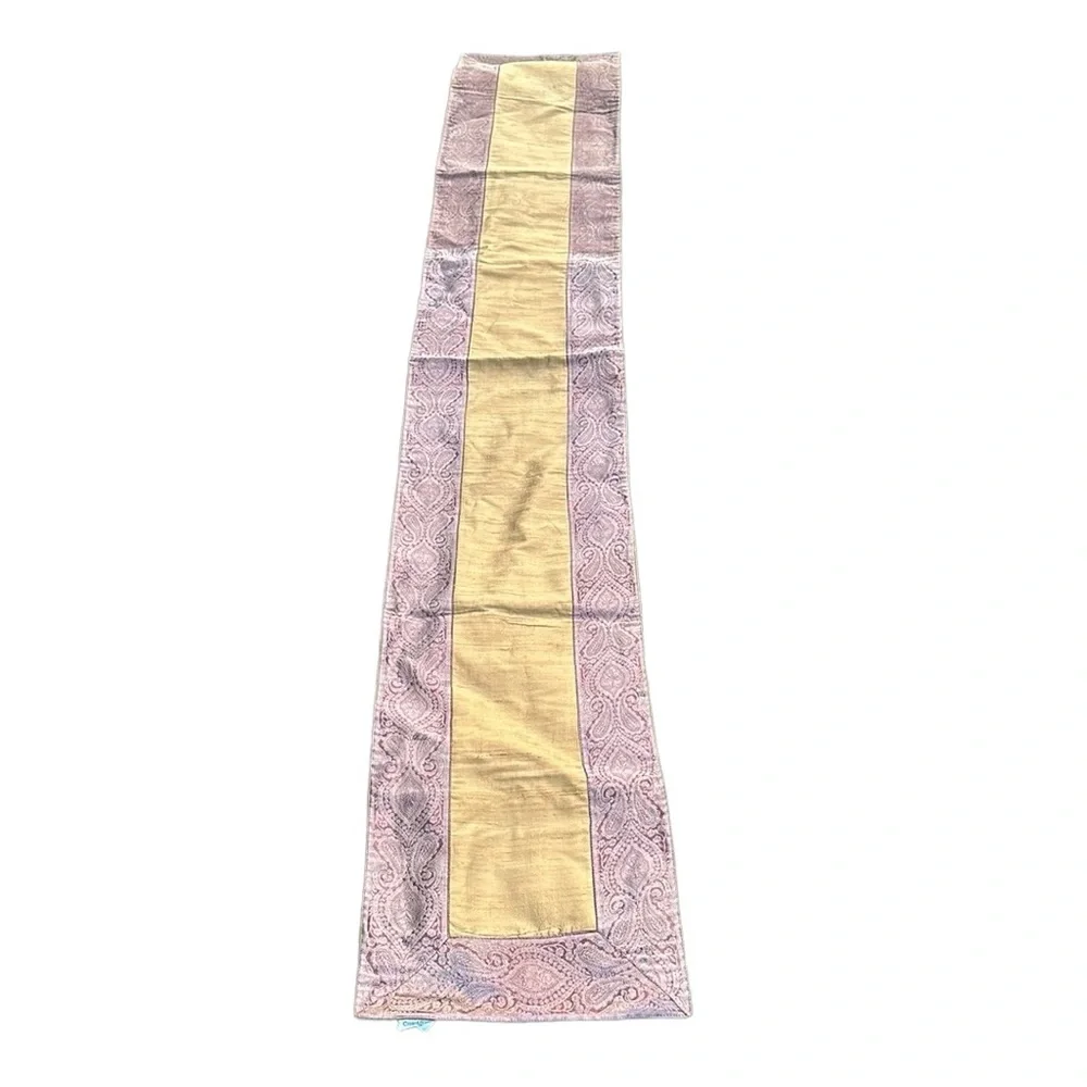 Crate & Barrel Table Runner Florentine Silk
